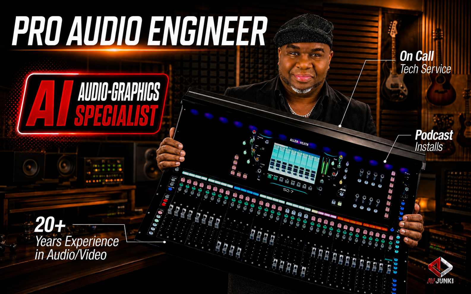AV Junki professional audio engineering and AI audio graphics services